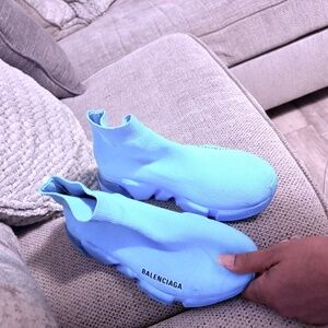 Balenciaga teal blue runners
